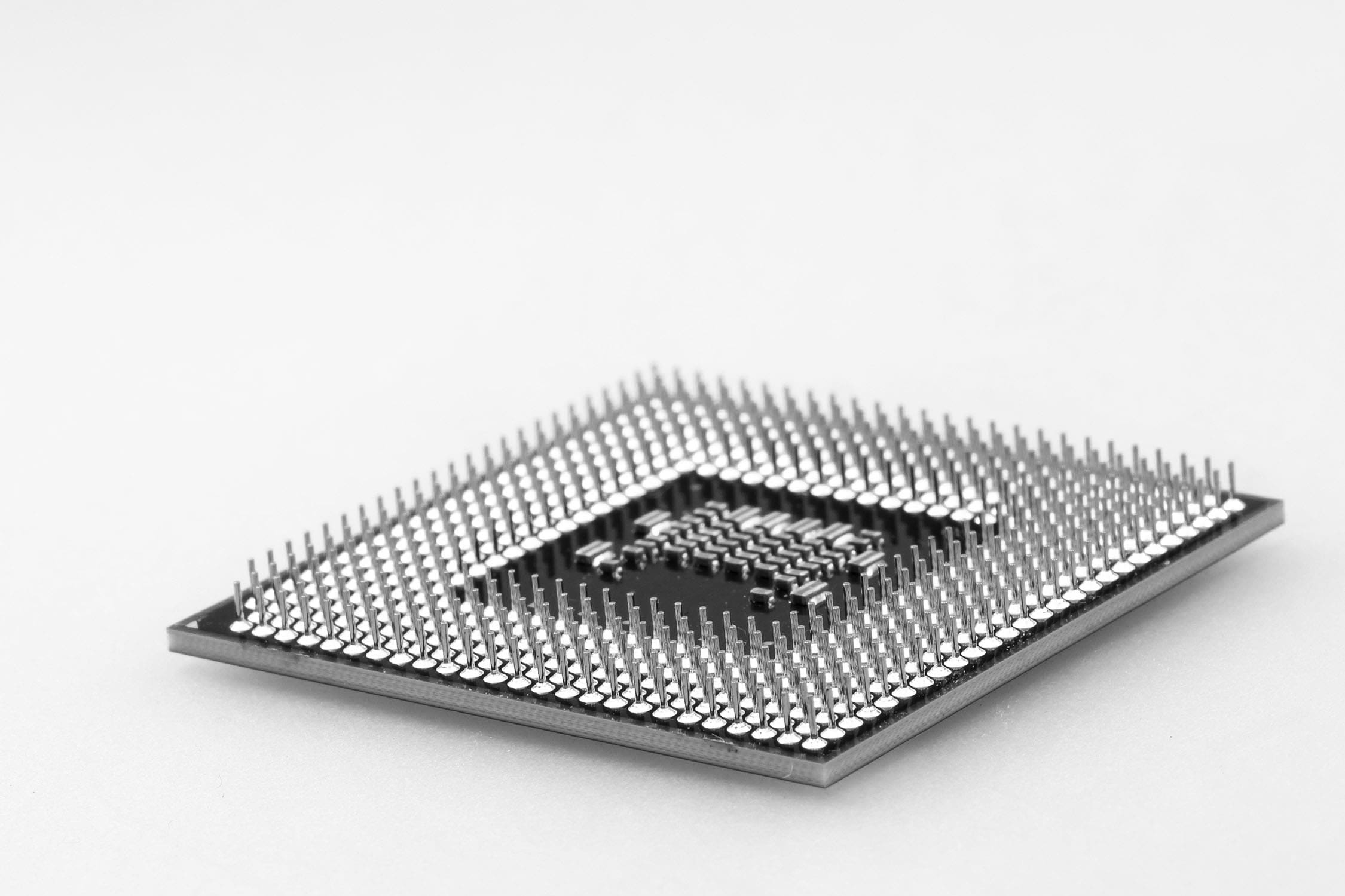 A closeup image of a microprocessor